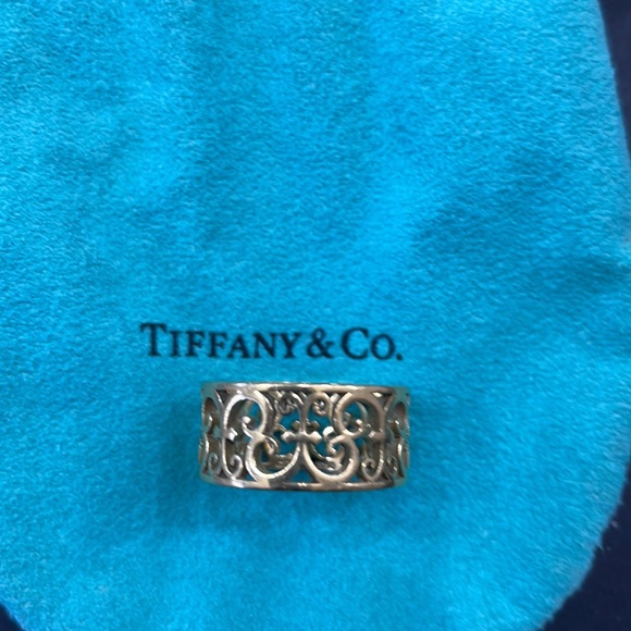 Tiffany 18k gold Enchant Scroll Ring Size 8 - Picture 7 of 8